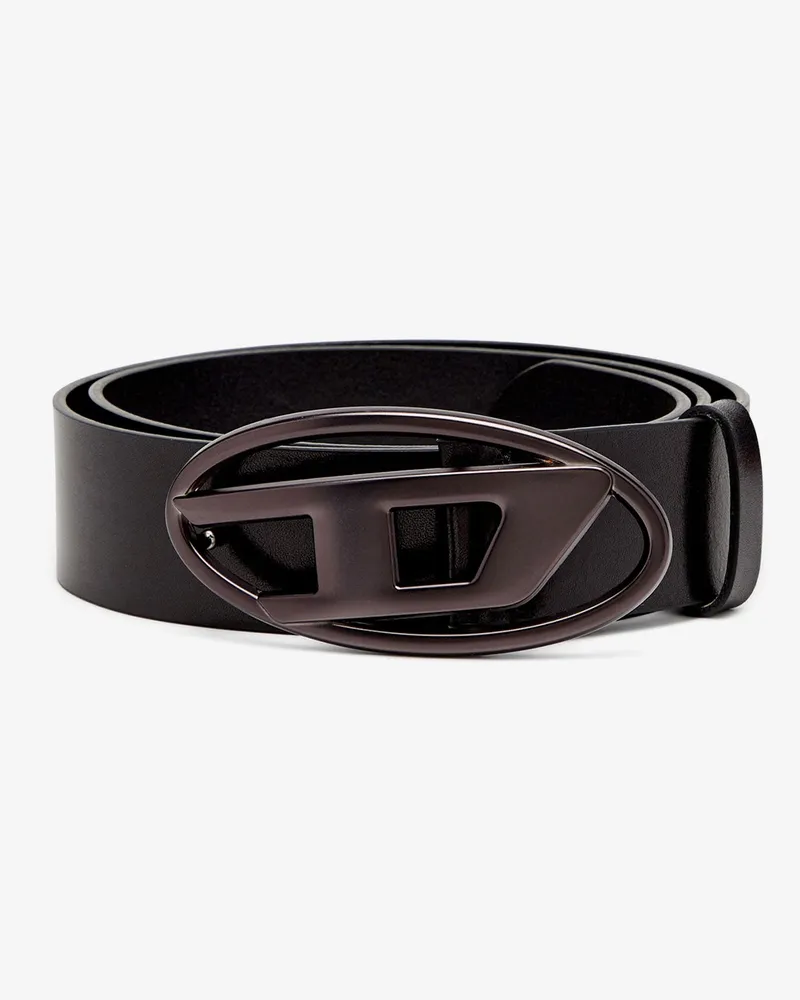 Diesel Leather belt -  - gender_Man Black