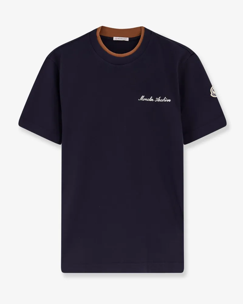 Moncler Organic cotton t-shirt -  - gender_Man Blue