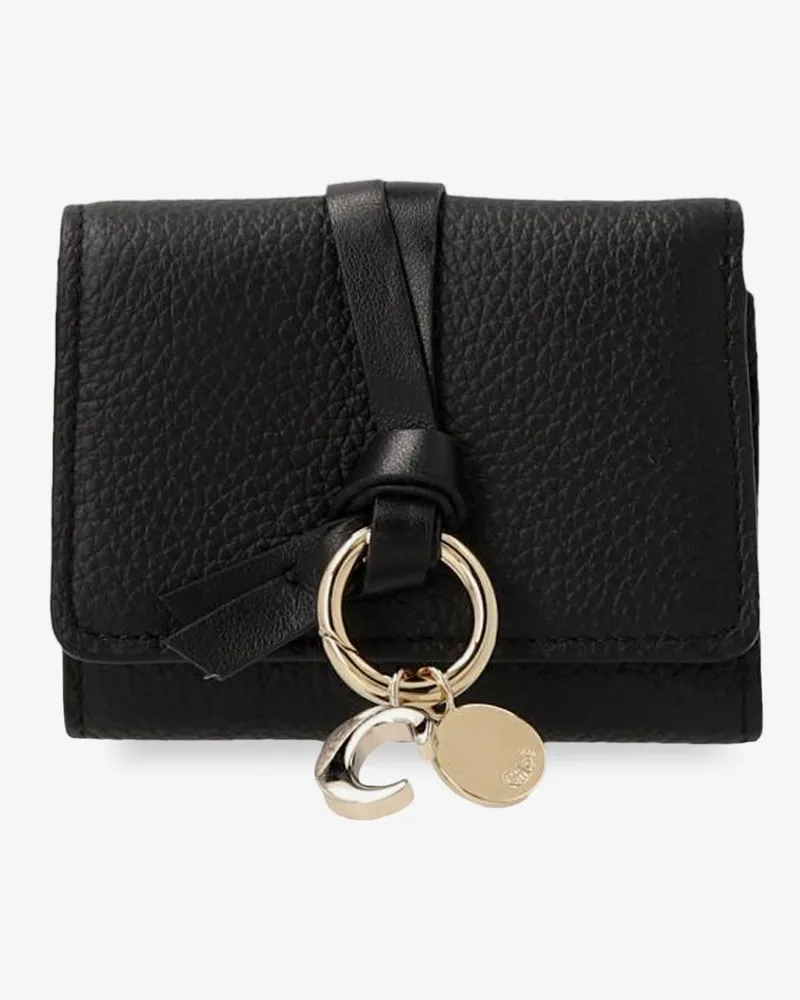 Chloé Mini Alphabet Trifold Leather Wallet -  - gender_Woman Black