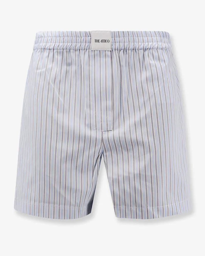 ATTICO Striped cotton shorts -  - gender_Woman Blue