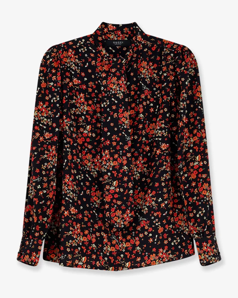 Gucci Printed silk shirt -  - gender_Woman Black