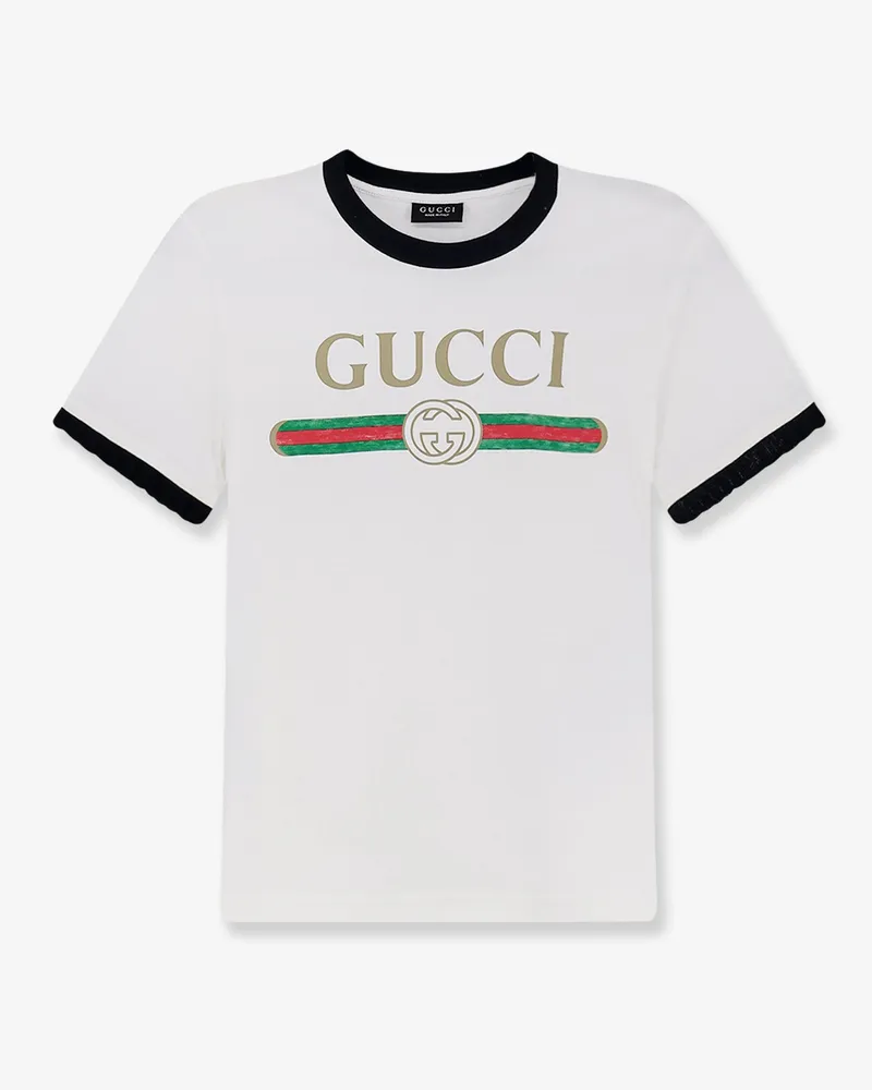 Gucci Cotton t-shirt with iconic print -  - gender_Woman White