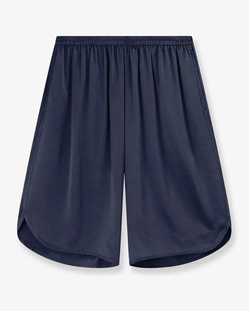 FRANKIE Shop Nelis satin Bermuda shorts -  - gender_Woman Blue