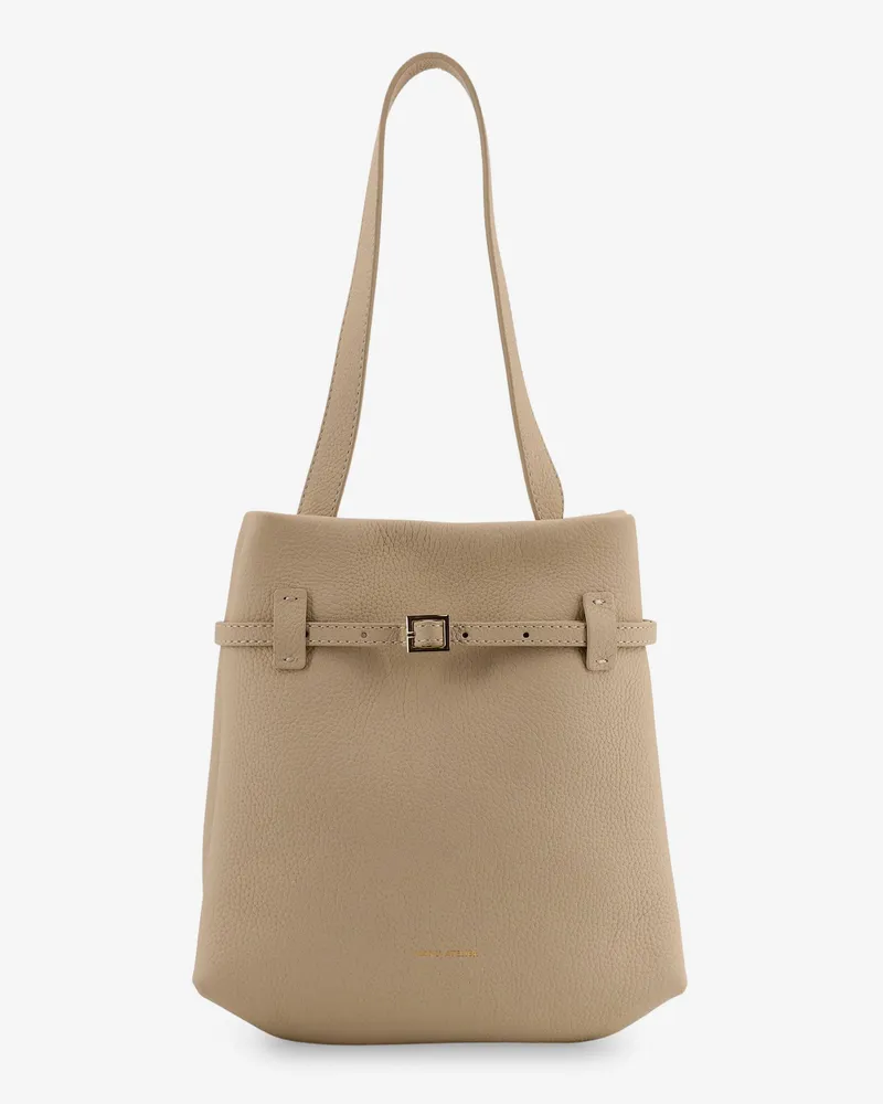 Manu Atelier Mini Tote du Jour leather shoulder bag -  - gender_Woman Beige