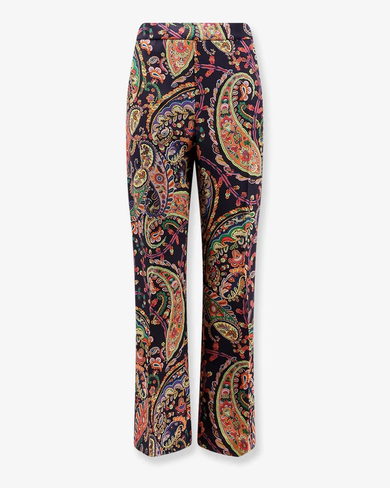 Etro Multicolor fabric trousers -  - gender_Woman Blue