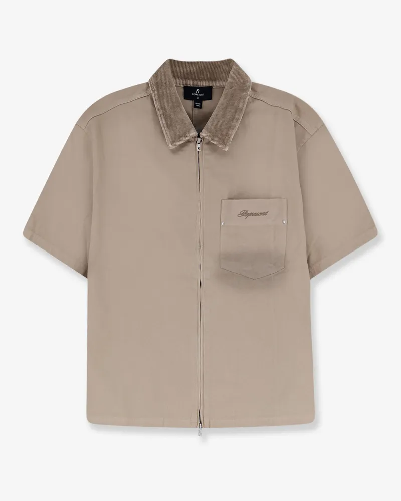 REPRESENT Ramona cotton shirt -  - gender_Man Beige