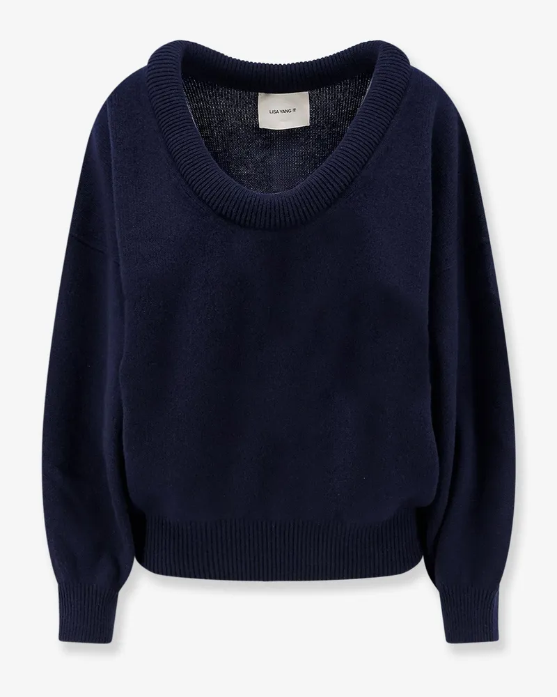 Lisa Yang Doria sweater with wide neckline -  - gender_Woman Blue