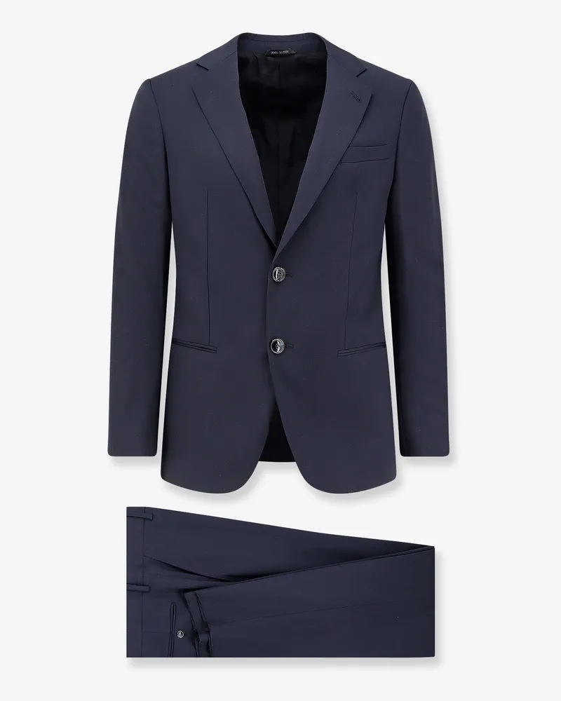 Giorgio Armani Virgin wool suit -  - gender_Man Blue