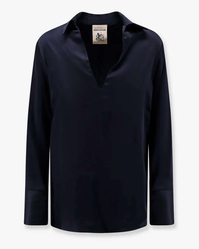Semicouture Satin shirt -  - gender_Woman Blue