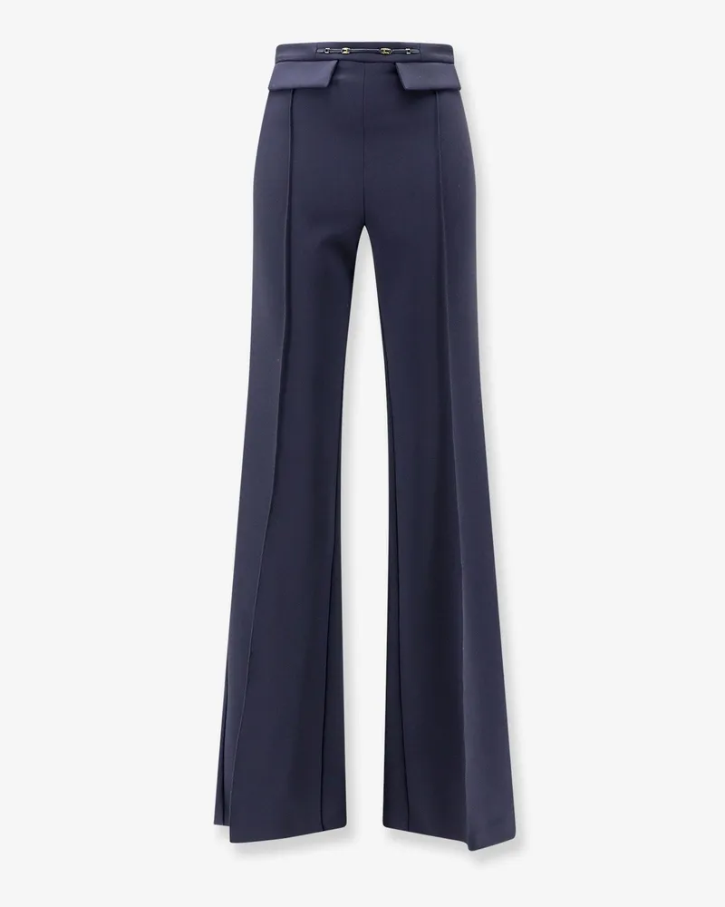 Elisabetta Franchi Essentials trousers with Monogram detail -  - gender_Woman Blue