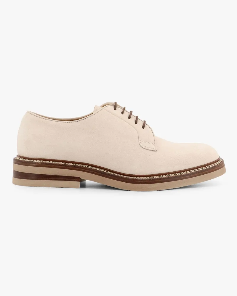 Brunello Cucinelli Suede lace-up shoe with contrasting midsole -  - gender_Man 