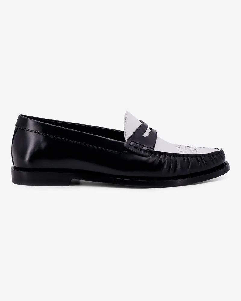 Celine Vivienne leather loafer with perforated triomphe logo -  - gender_Man Black