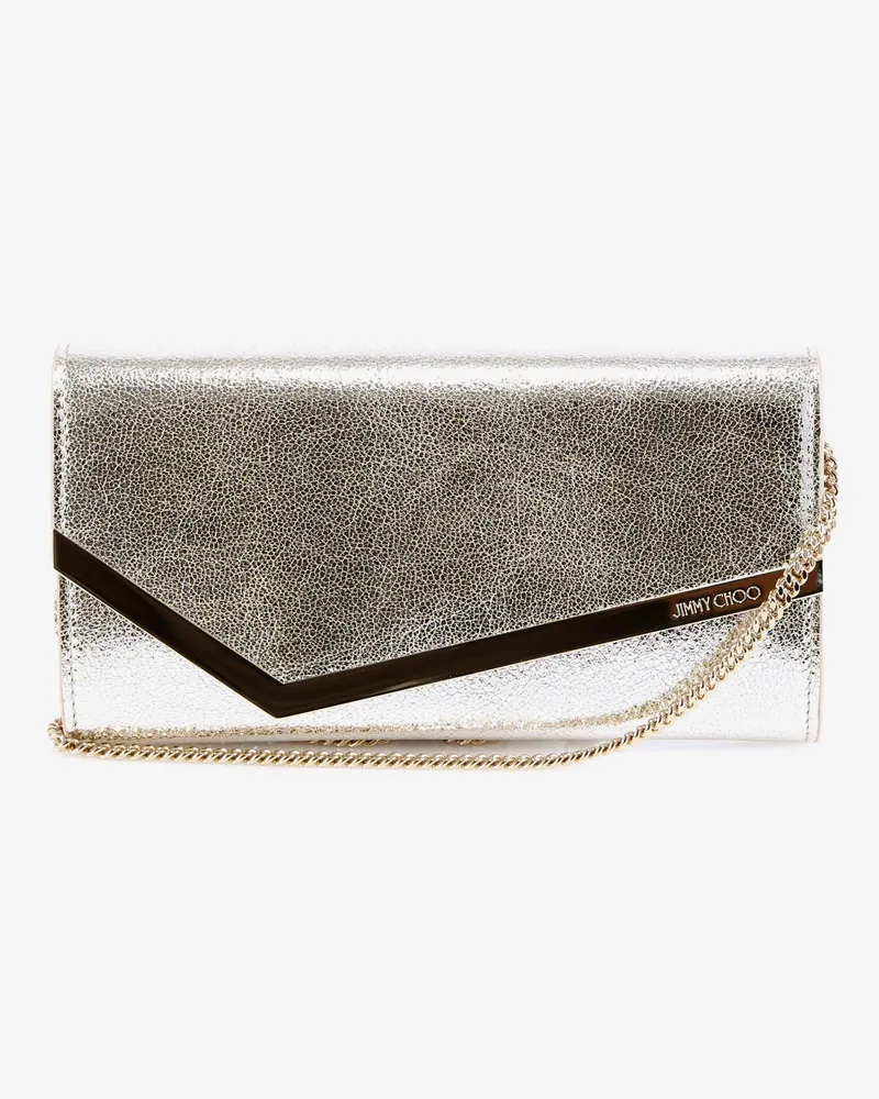 Jimmy Choo Clutch with metallic leather -  - gender_Woman Rose
