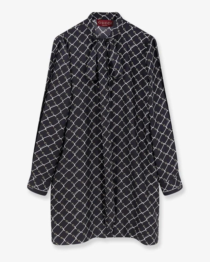 Gucci Short silk twill dress -  - gender_Woman Black