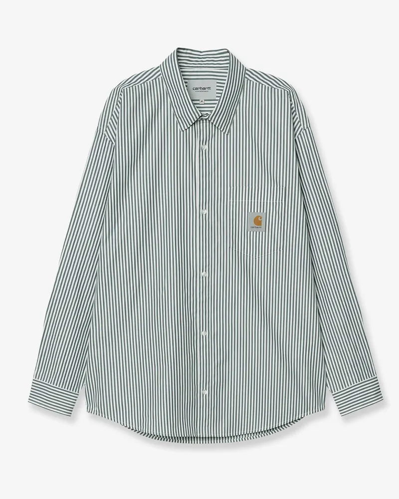 Carhartt WIP Daldry striped cotton shirt -  - gender_Man Blue