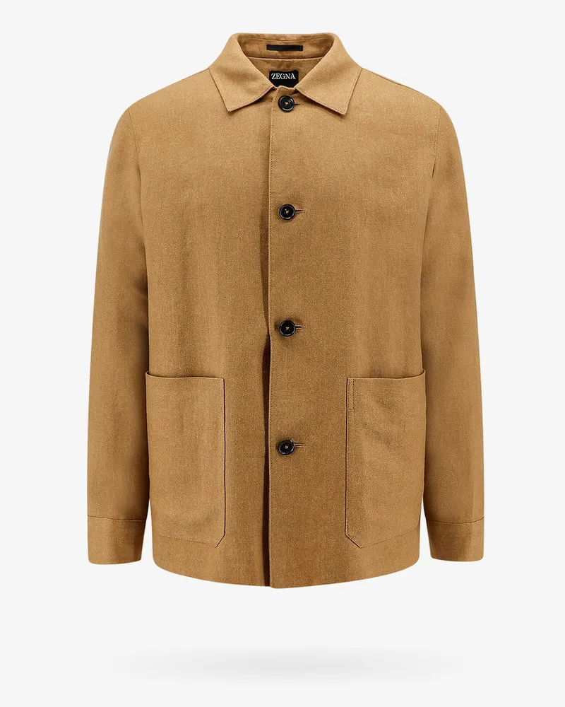 Ermenegildo Zegna Linen and wool blend jacket -  - gender_Man Brown
