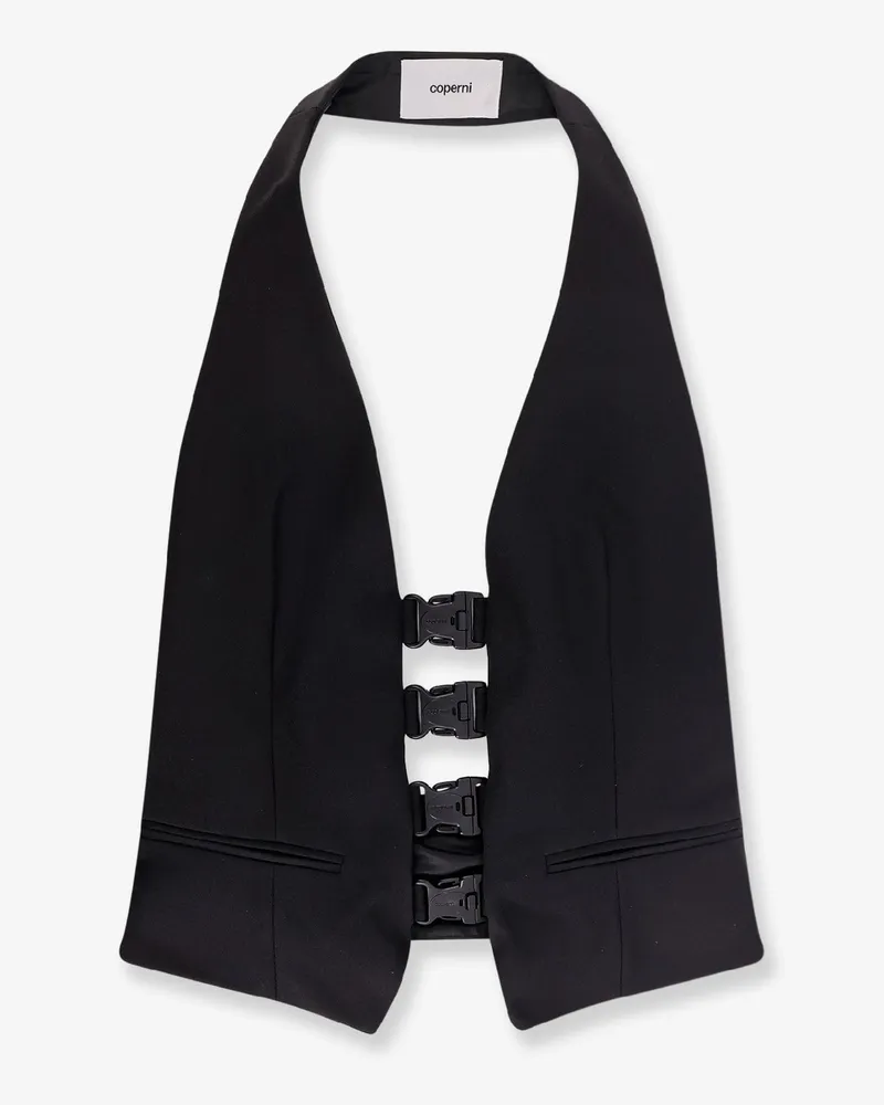 COPERNI Multi Bukle Waistcoat satin vest -  - gender_Woman Black