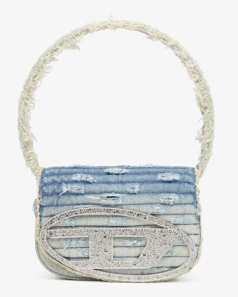Diesel 1DR denim shoulder bag with used effect -  - gender_Woman Blue