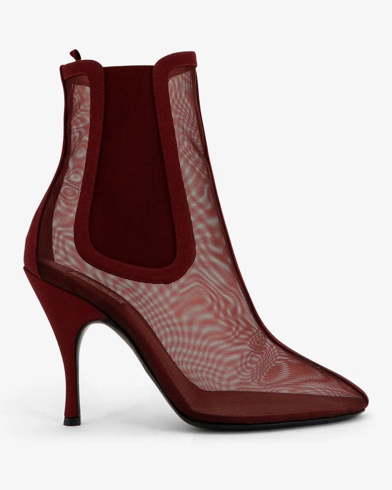 Alaïa Mesh Chelsea Boots -  - gender_Woman Red