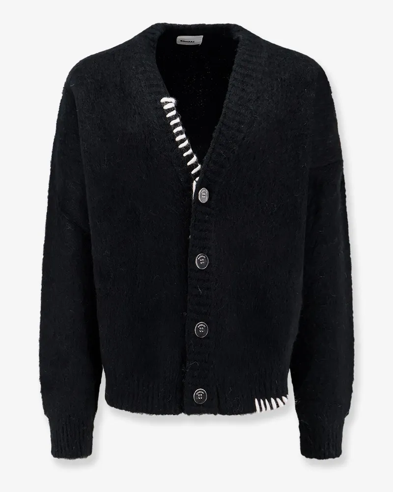 BONSAI Mohair blend cardigan -  - gender_Man Black