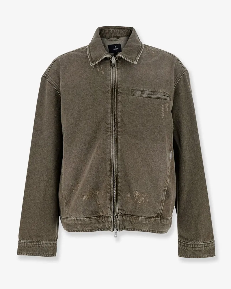 REPRESENT Denim jacket with distressed effect -  - gender_Man Brown