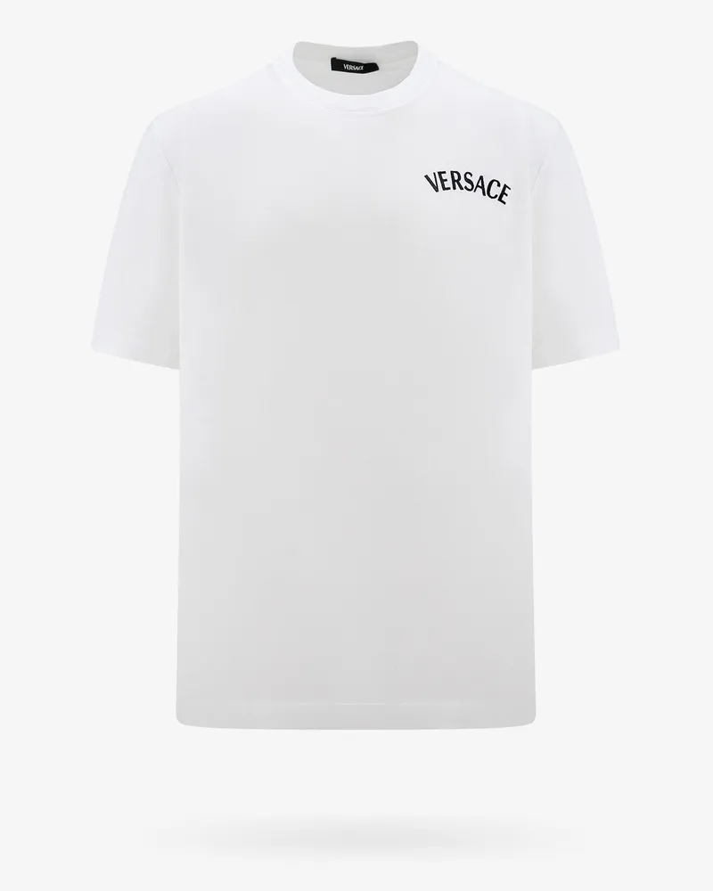 Versace Cotton jersey t-shirt with logo embroidery -  - gender_Man White