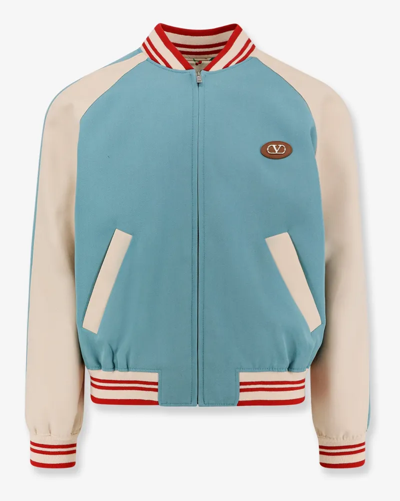 Valentino Garavani Le Chat de la Maison virgin wool bomber jacket -  - gender_Man Blue