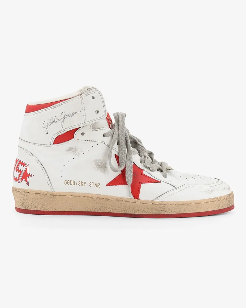Golden Goose Sky Star leather sneakers with iconic side logo -  - gender_Man White