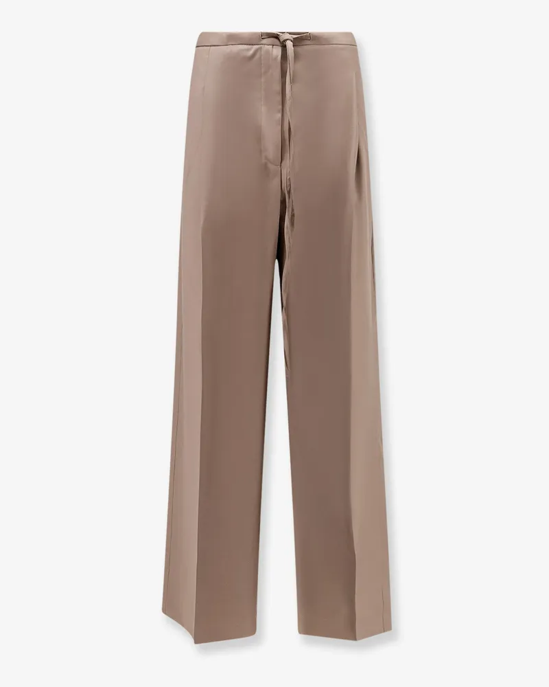 Róhe Relaxed virgin wool trousers -  - gender_Woman Brown