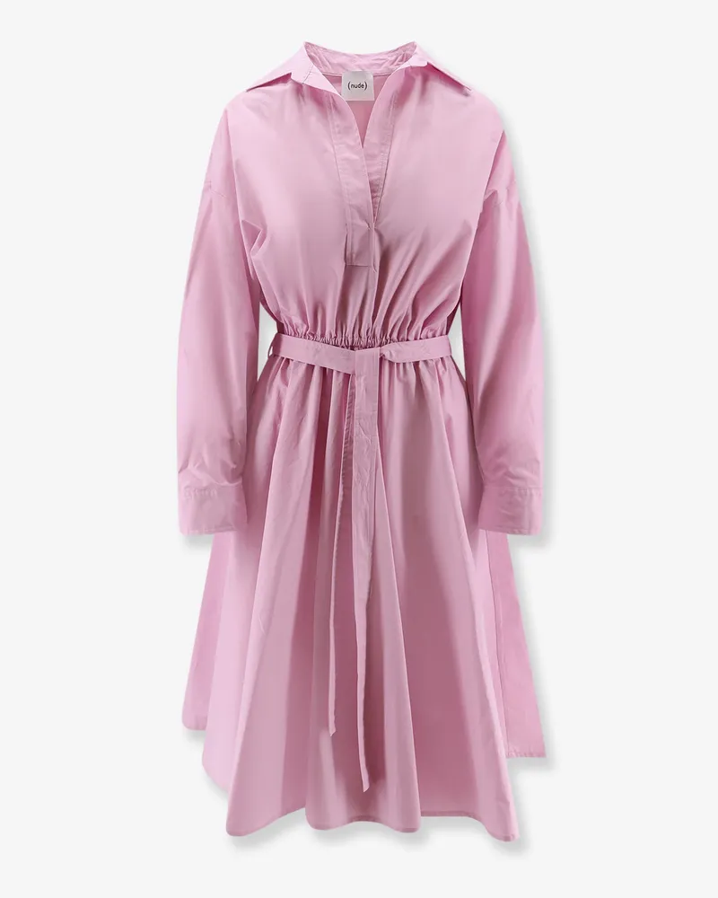 NUDE Cotton Polo dress -  - gender_Woman Pink