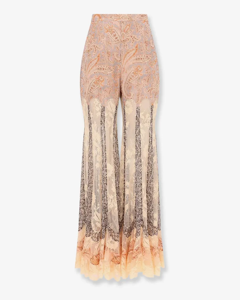 Zimmermann Valiant Panelled Flare silk trousers -  - gender_Woman Pink