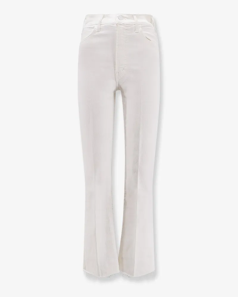 Mother The Hustler Ankle Fray white denim trousers -  - gender_Woman White
