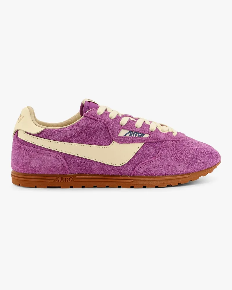 AUTRY Windspin low-top suede and leather sneakers -  - gender_Man Purple
