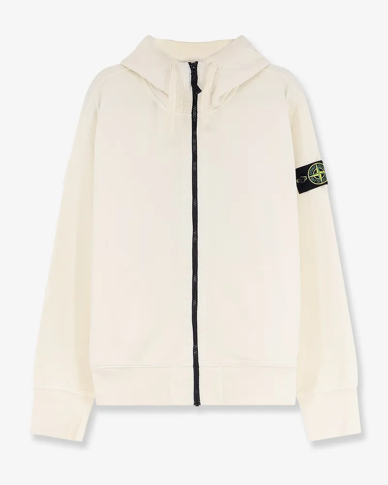 Stone Island Oversized Organic Cotton Hoodie -  - gender_Man White
