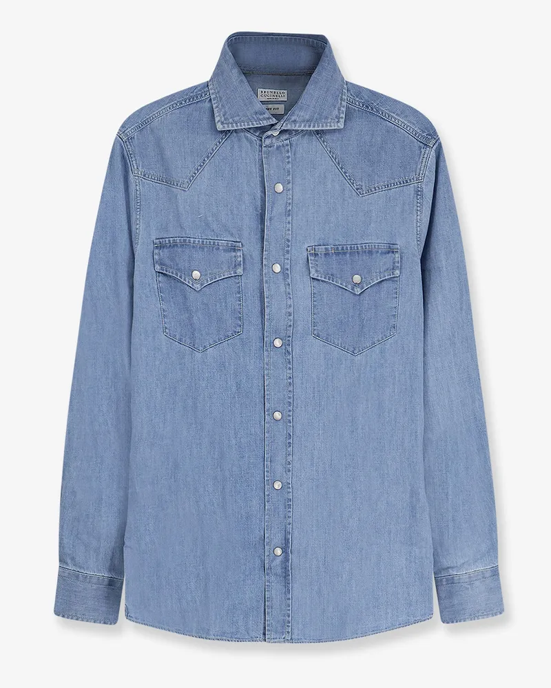 Brunello Cucinelli Denim shirt -  - gender_Man Blue