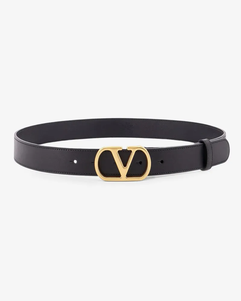Valentino Garavani Vlogo leather belt -  - gender_Woman Black