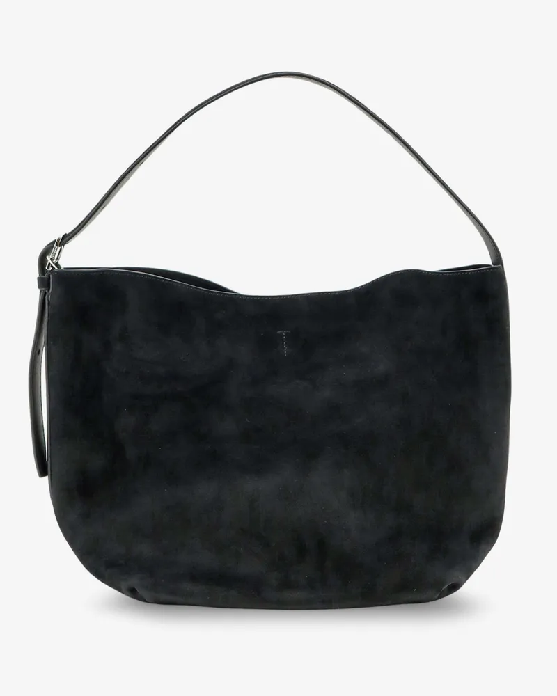 Totême Medium Belted suede shoulder bag -  - gender_Woman Black