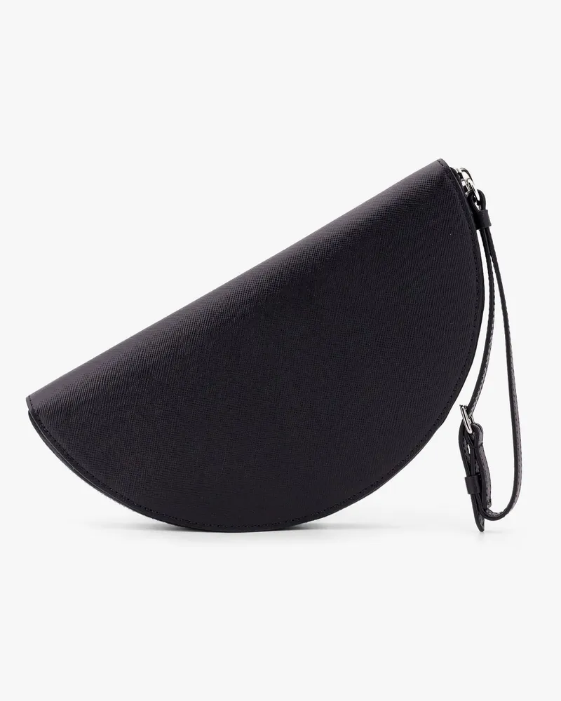 Maison Margiela Leather pochette with iconic four stitched detail -  - gender_Man Black