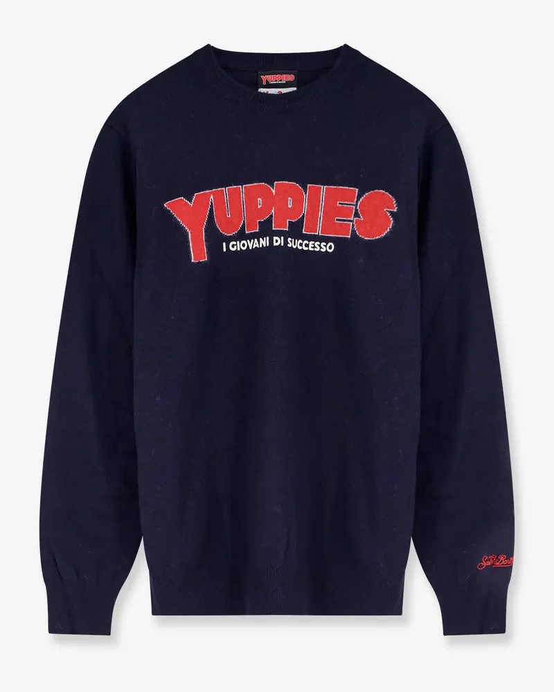 MC2 Saint Barth Heron Light sweater with Yuppies I Giovani di Successo embroidery -  - gender_Man Blue