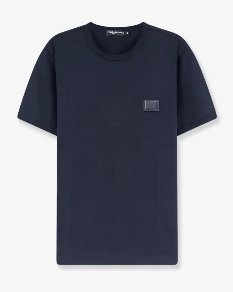 Dolce & Gabbana Cotton t-shirt with iconic detail -  - gender_Man Blue