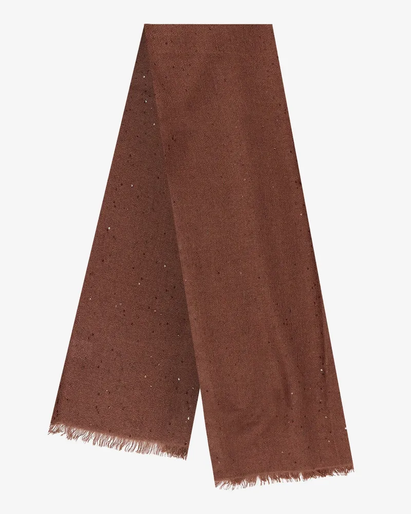 Brunello Cucinelli Cashmere and silk scarf -  - gender_Woman Brown