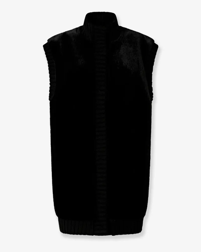 Pinko Genovese long faux fur vest -  - gender_Woman Black