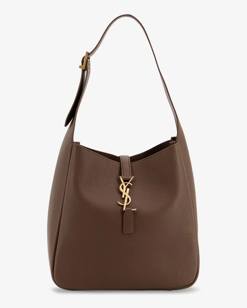 Saint Laurent Le 5 à 7 Small leather shoulder bag -  - gender_Woman Brown