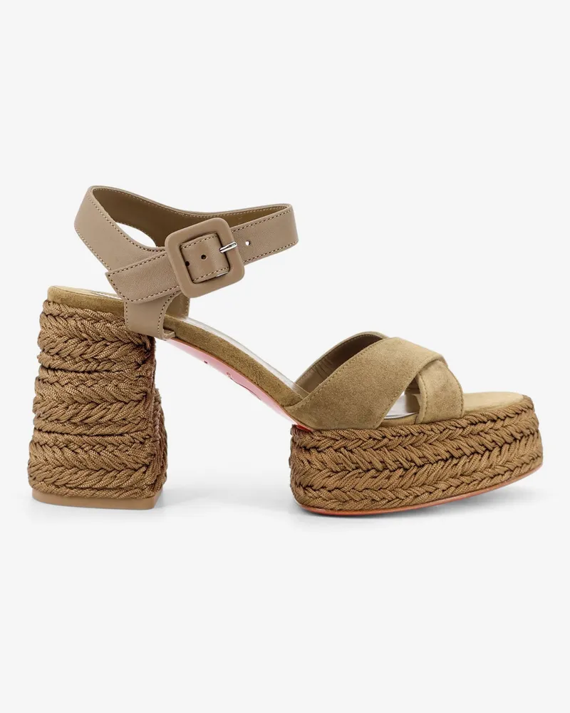 Christian Louboutin Calakala 85 leather sandals -  - gender_Woman Brown