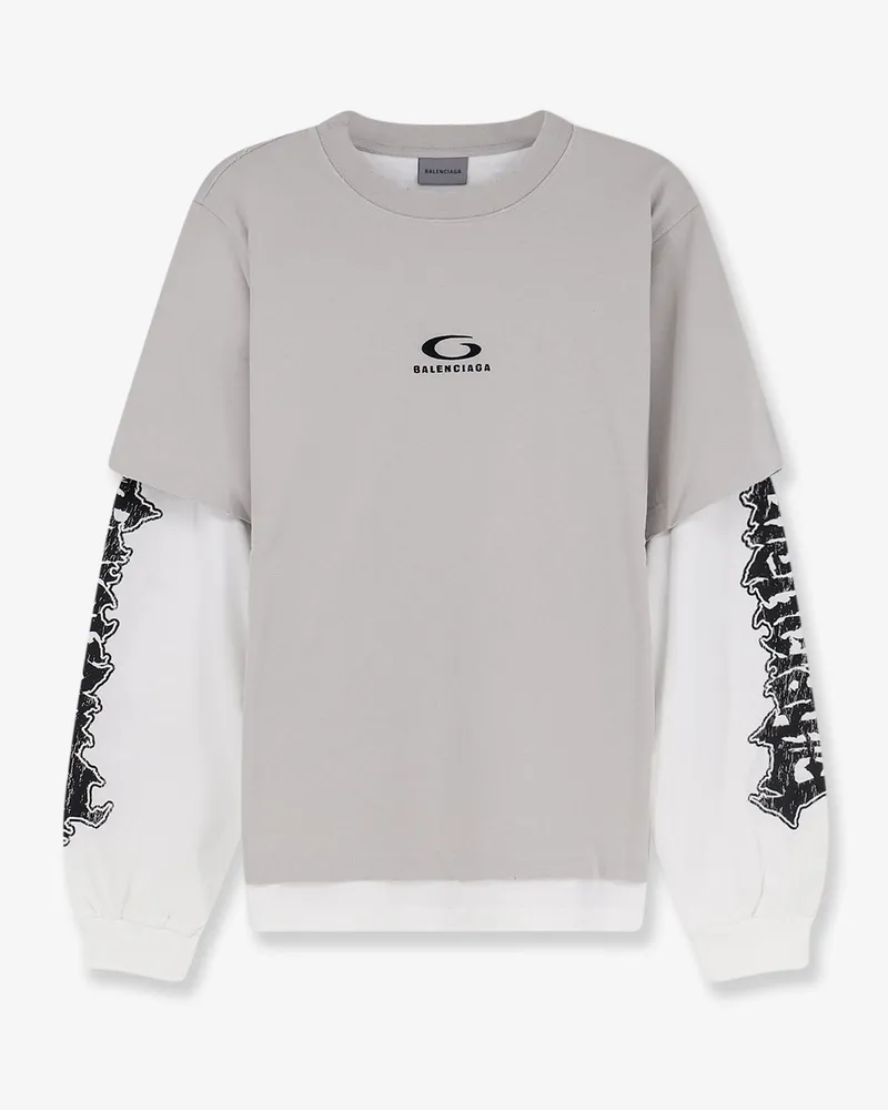 Balenciaga Double Hybrid Cotton T-Shirt -  - gender_Man Grey