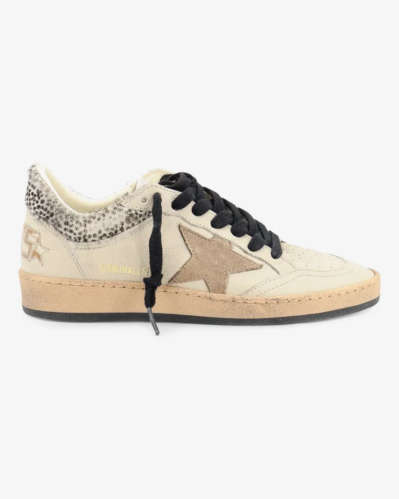 Golden Goose Ballstar leather sneakers with iconic side logo -  - gender_Woman Beige