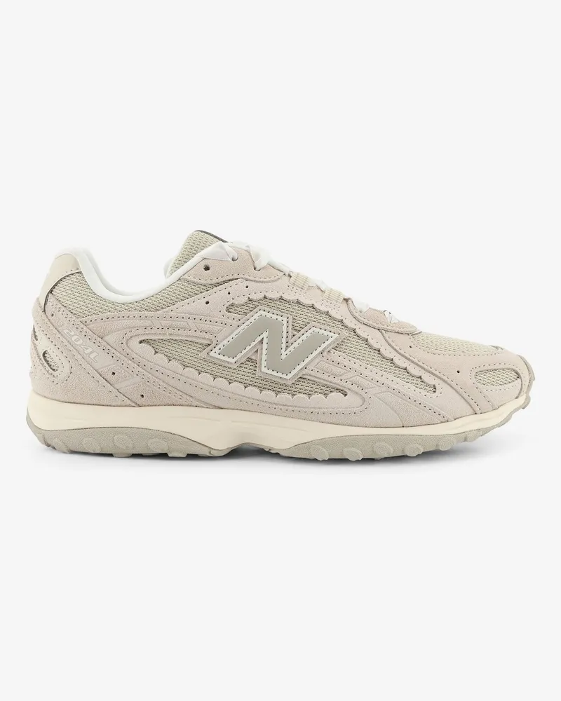 New Balance Suede and mesh sneakers with side logo -  - gender_Man Beige