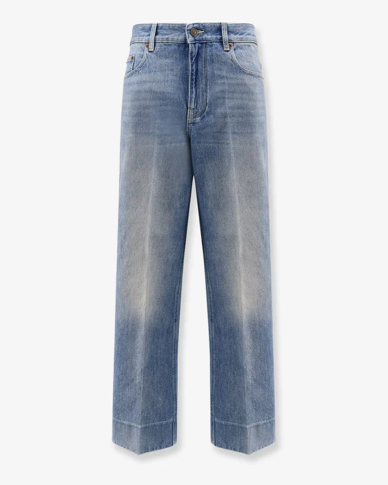 Valentino Garavani Jeans with Chex  detail - VALENTINO - gender_Woman Blue