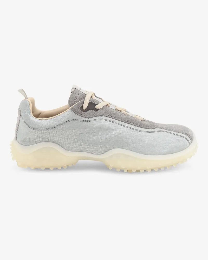 Miu Miu Nylon and suede sneakers with embroidered logo -  - gender_Woman Grey