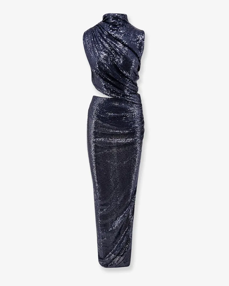 Amazuìn Leo stretch tulle dress with sequins -  - gender_Woman Blue